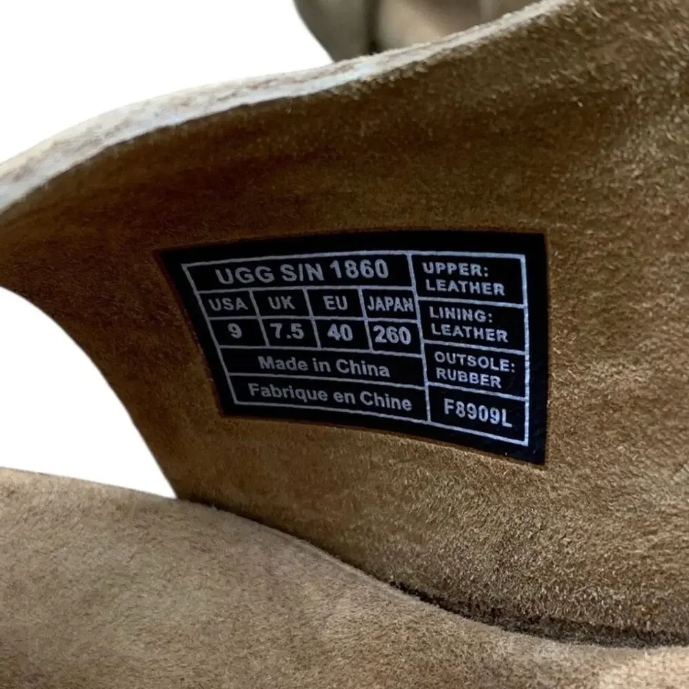 Ugg Women's Tan Wedge Suede Sandals size 9 EU 40